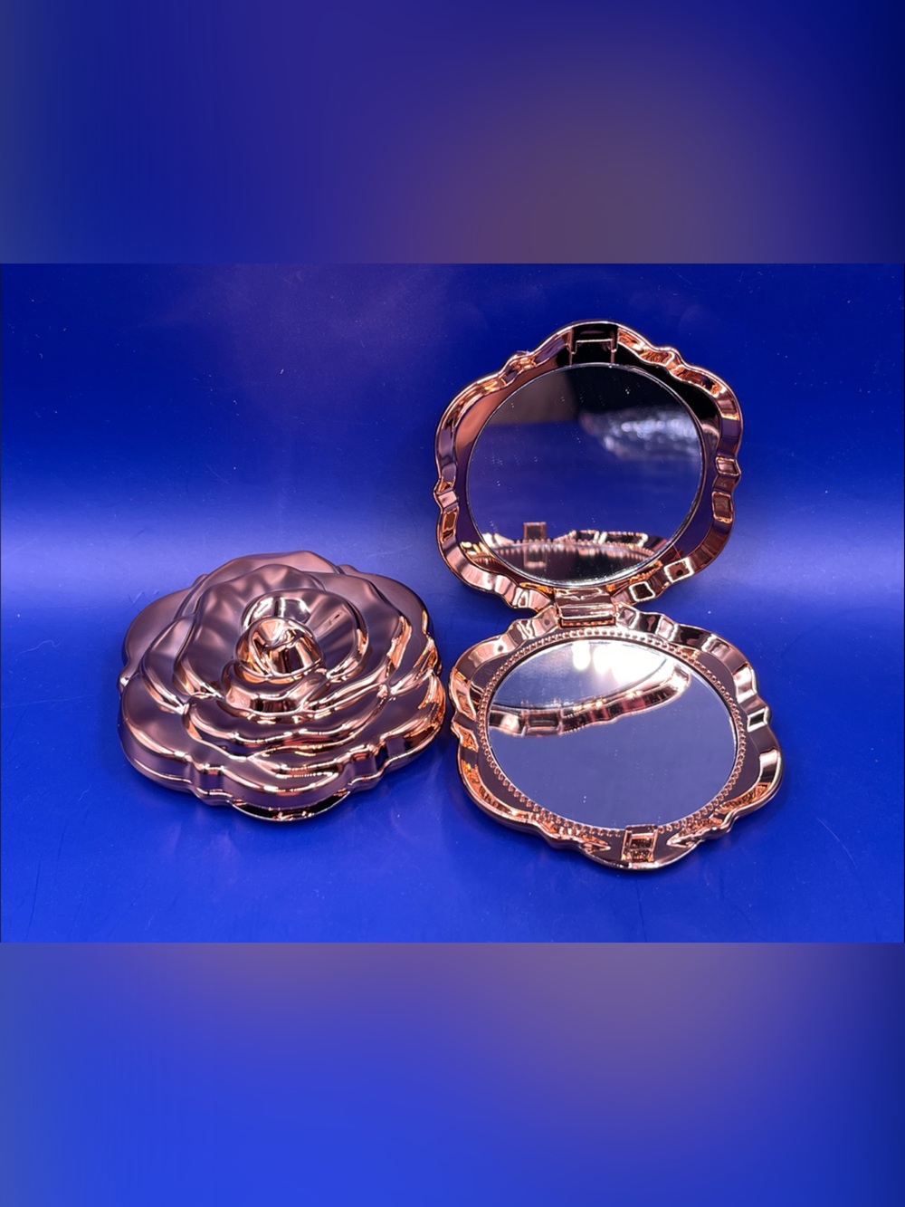 Shiny Rose Flower Compact 2 Way Mirror